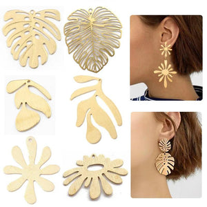 Brass Ginkgo Biloba Leaf Charms for DIY Jewelry Making