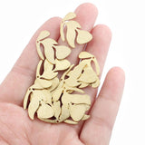Brass Ginkgo Biloba Leaf Charms for DIY Jewelry Making
