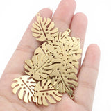 Brass Ginkgo Biloba Leaf Charms for DIY Jewelry Making