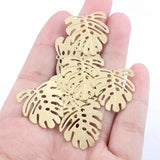 Brass Ginkgo Biloba Leaf Charms for DIY Jewelry Making