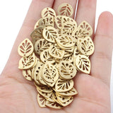 Brass Ginkgo Biloba Leaf Charms for DIY Jewelry Making