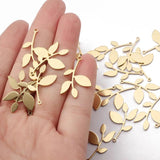 Brass Ginkgo Biloba Leaf Charms for DIY Jewelry Making