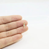 10pcs 5*10mm Rhinestone Lightning Coin Necklace DIY
