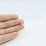 10pcs 5*10mm Rhinestone Lightning Coin Necklace DIY