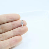 10pcs 5*10mm Rhinestone Lightning Coin Necklace DIY