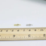10pcs 5*10mm Rhinestone Lightning Coin Necklace DIY