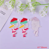 10pcs Christmas Cartoon Arcylic Charms for DIY Jewelry Making