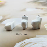 10 Pcs Mini Toilet Resin Charms for Earring Keychain DIY