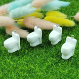 10 Pcs Mini Toilet Resin Charms for Earring Keychain DIY