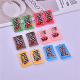 10Pcs Resin M Bean Chocolate Charms Pendants for Jewelry Making