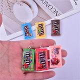 10Pcs Resin M Bean Chocolate Charms Pendants for Jewelry Making