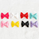 24Pcs Bow Pendant Resin Charms For Necklace DIY Making