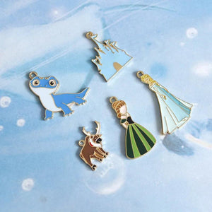10 Pcs Castle Princess Deer Enamel Charms for DIY Jewelry Making