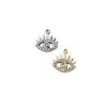 3pcs 14mm Stainless Steel 18K Eyes Charms Pendant DIY Necklace