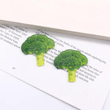 10pcs Broccoli Acrylic Earring Charms Food Pendant Keychain DIY Jewelry Making