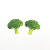10pcs Broccoli Acrylic Earring Charms Food Pendant Keychain DIY Jewelry Making