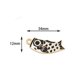 10pcs Enamel Goldfish Charms for DIY Jewelry Making Japanese Koi Earring Pendant