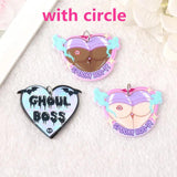 12Pcs Spooky Sexy Booty Acrylic Charms Ghoul Pastel Goth Pendant