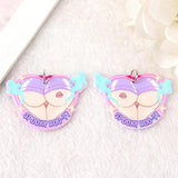 12Pcs Spooky Sexy Booty Acrylic Charms Ghoul Pastel Goth Pendant