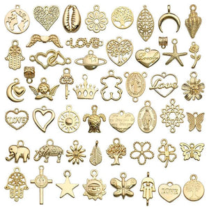 Vintage Alloy Enamel Pendants Charms for Jewelry Making DIY Craft