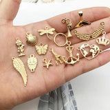 Vintage Alloy Enamel Pendants Charms for Jewelry Making DIY Craft