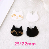 10 Pcs Punk Cat Charms Flatback Acrylic Cabochons Jewelry Findings