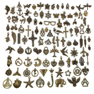 Vintage Alloy Bronze Charms for Jewelry Making DIY Supplies Bulk