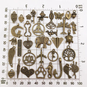 Vintage Alloy Bronze Charms for Jewelry Making DIY Supplies Bulk