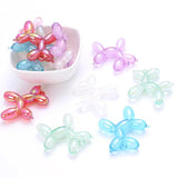 10Pcs 3D Balloon-Dog Acrylic Charm Pendant for Jewelry Making