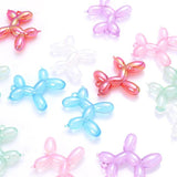 10Pcs 3D Balloon-Dog Acrylic Charm Pendant for Jewelry Making