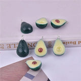 10pcs Avocado Fruit Resin Charms Earring DIY Jewelry Accessories