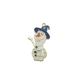 10PCS Smiling Snowman Enamel Charms Pendant Metal DIY