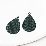 20pcs Copper Water Droplets Charms for Earring Making