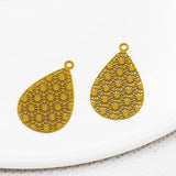 20pcs Copper Water Droplets Charms for Earring Making