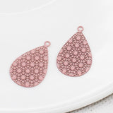 20pcs Copper Water Droplets Charms for Earring Making