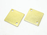 20pcs Brass Earring Charms Connect Square Raw Brass Findings Geometric Pendant
