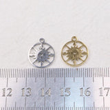 10pcs 15mm Stainless Steel Compass Charm Pendant DIY Necklace Bracelets
