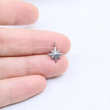 5pcs Stainless Steel High Star Charms Pendant DIY Women Accessory - 2 Colors
