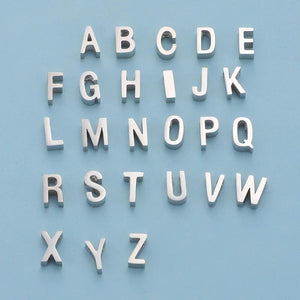 5Pcs Stainless Steel Initials Beads 1.8mm Hole DIY Bracelets Necklaces