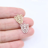 10pcs StainlessSteel Leopard Charm Pendant DIY Necklace Bracelets