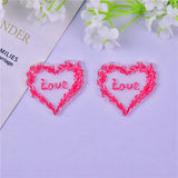 10pcs Flamingo Heart Charms for DIY Jewelry Making