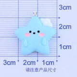 10pcs Cartoon Star Moon Rainbow Flowers Cloud Resin Charms for Jewelry Making