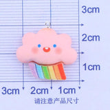 10pcs Cartoon Star Moon Rainbow Flowers Cloud Resin Charms for Jewelry Making