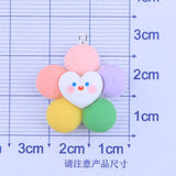 10pcs Cartoon Star Moon Rainbow Flowers Cloud Resin Charms for Jewelry Making