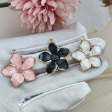 10pcs Enamel Sakura Flower Charms for Jewelry Making DIY Accessories