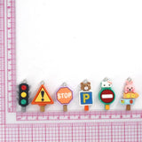 10pcs Funny Traffic Signal Resin Charms for DIY Jewelry