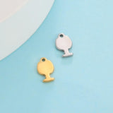 20pcs Stainless Steel Dog Paw Fish Charms for Jewelry Making DIY