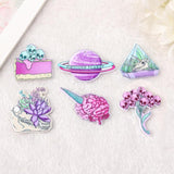 12 Spooky Skull Flower Acrylic Charms for Earring & Necklace DIY