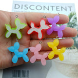 10pcs Balloon Dog Resin Charms for Jewelry Making