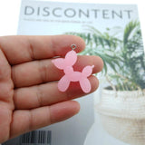10pcs Balloon Dog Resin Charms for Jewelry Making